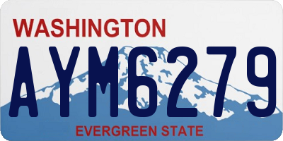 WA license plate AYM6279