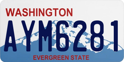 WA license plate AYM6281