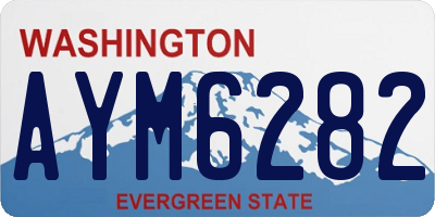 WA license plate AYM6282