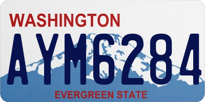 WA license plate AYM6284