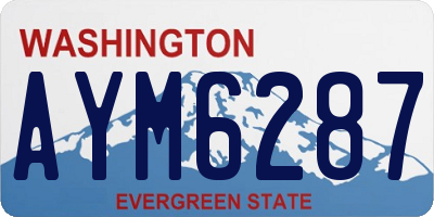 WA license plate AYM6287