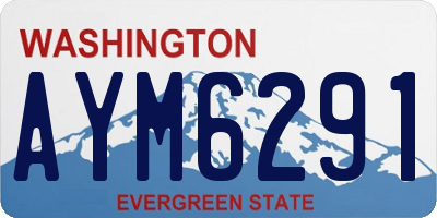 WA license plate AYM6291