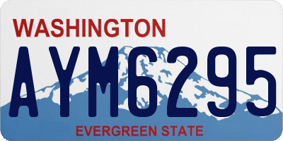 WA license plate AYM6295