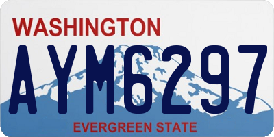 WA license plate AYM6297
