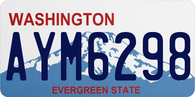 WA license plate AYM6298