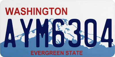 WA license plate AYM6304