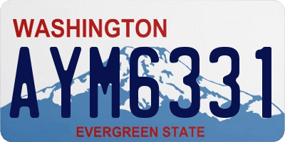 WA license plate AYM6331