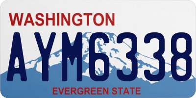 WA license plate AYM6338