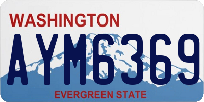 WA license plate AYM6369