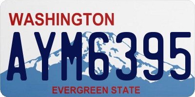 WA license plate AYM6395