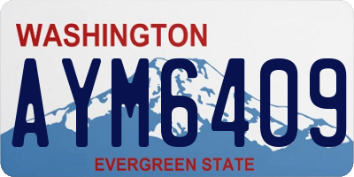WA license plate AYM6409