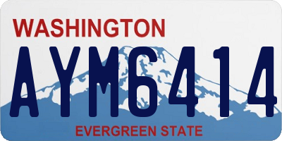 WA license plate AYM6414