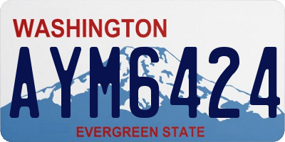 WA license plate AYM6424