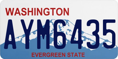WA license plate AYM6435