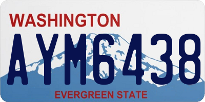 WA license plate AYM6438