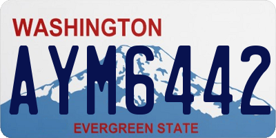 WA license plate AYM6442