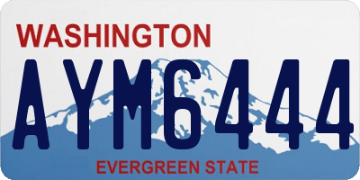 WA license plate AYM6444