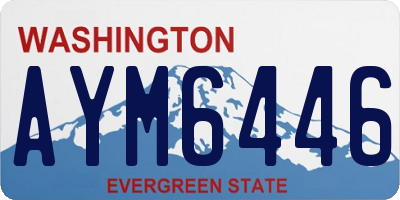 WA license plate AYM6446