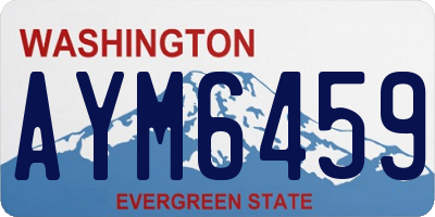 WA license plate AYM6459