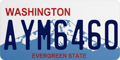 WA license plate AYM6460