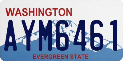 WA license plate AYM6461