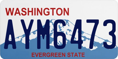 WA license plate AYM6473