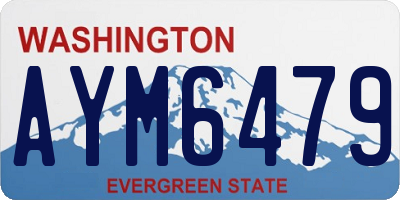 WA license plate AYM6479