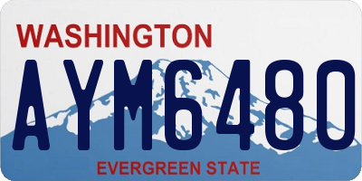 WA license plate AYM6480