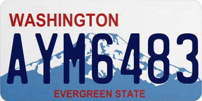 WA license plate AYM6483