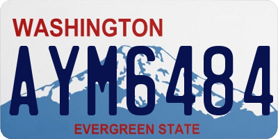 WA license plate AYM6484