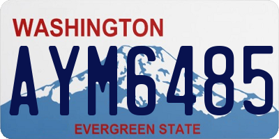 WA license plate AYM6485