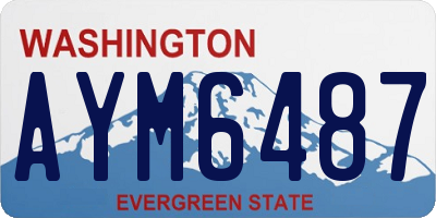 WA license plate AYM6487