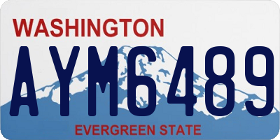 WA license plate AYM6489