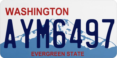 WA license plate AYM6497