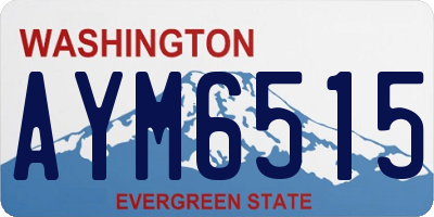 WA license plate AYM6515