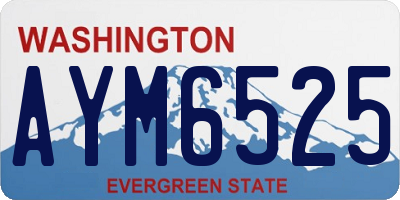 WA license plate AYM6525