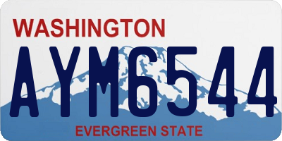 WA license plate AYM6544