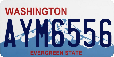 WA license plate AYM6556