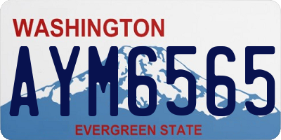 WA license plate AYM6565