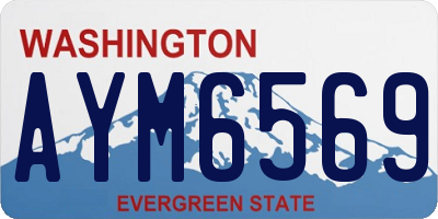 WA license plate AYM6569