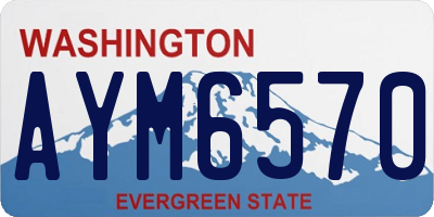 WA license plate AYM6570