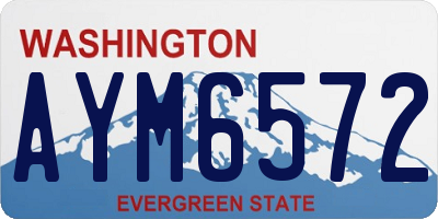 WA license plate AYM6572