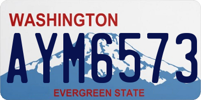 WA license plate AYM6573