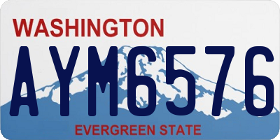 WA license plate AYM6576