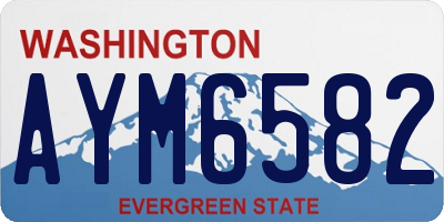 WA license plate AYM6582