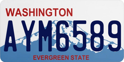 WA license plate AYM6589