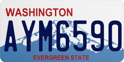 WA license plate AYM6590