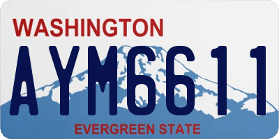 WA license plate AYM6611