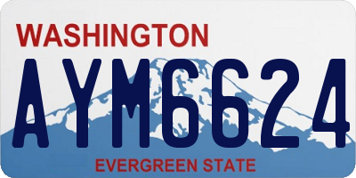 WA license plate AYM6624
