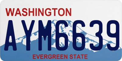 WA license plate AYM6639